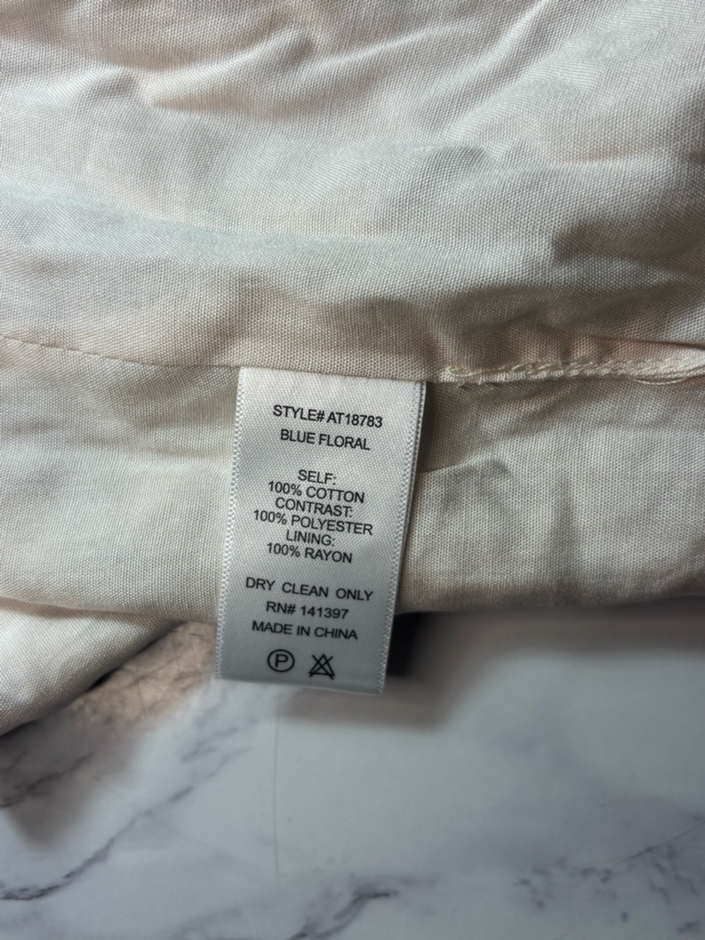 Astr The Label Floral Square Neck Tank Top in Cream & Blue - Picture 8 of 12